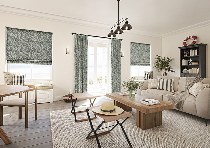 Trailing Vines, Victorian Blue - Made to Measure Curtains - Image 8